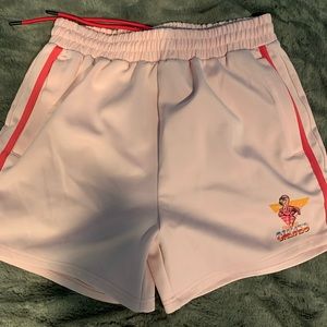 Large Raskol Apparel Team No Calves Athletic Shorts Pink/Red
